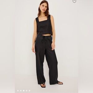 Rails Black Linen Pants